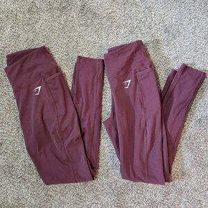 2 pairs Gymshark Dreamy Leggings